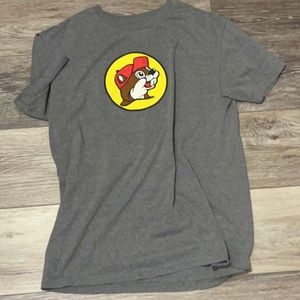 Buc-ees tshirt. Gray. Never work. Size medium